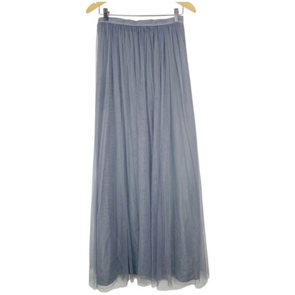 Jenny Yoo Collection Louise Tulle Maxi Skirt grey Size 4 Bridesmaid